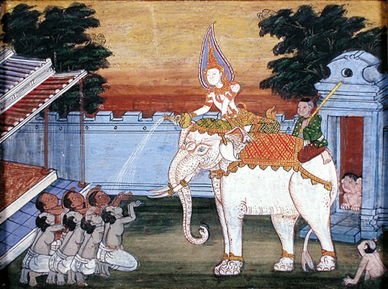 elefante, regalo real, rey de tailandia, grabado tailandés